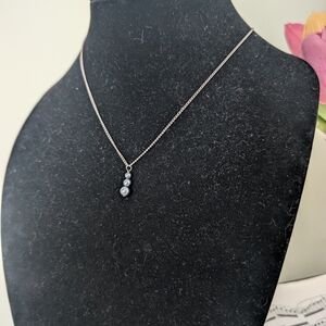 Silver Pearl Drop Necklace - Elegant Grey Pearl Pendant